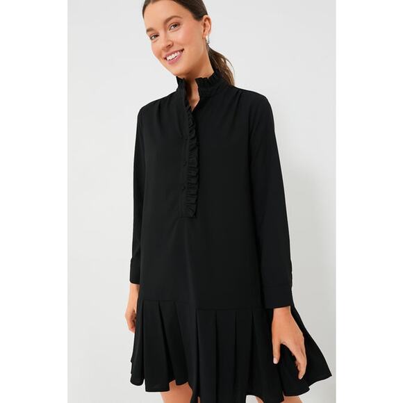 NWT TUCKERNUCK Black Crepe Tate Dress Sz L - Picture 2 of 6